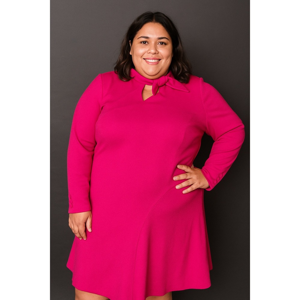 Maggy‎ London midi dress pink plus-size  16